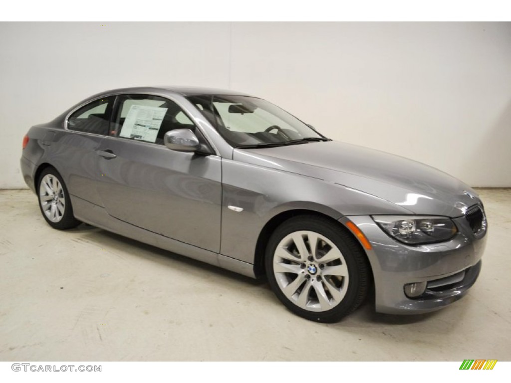 2013 3 Series 328i Coupe - Space Gray Metallic / Black photo #2