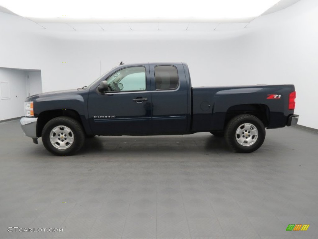 2012 Silverado 1500 LT Extended Cab - Imperial Blue Metallic / Light Titanium/Dark Titanium photo #8