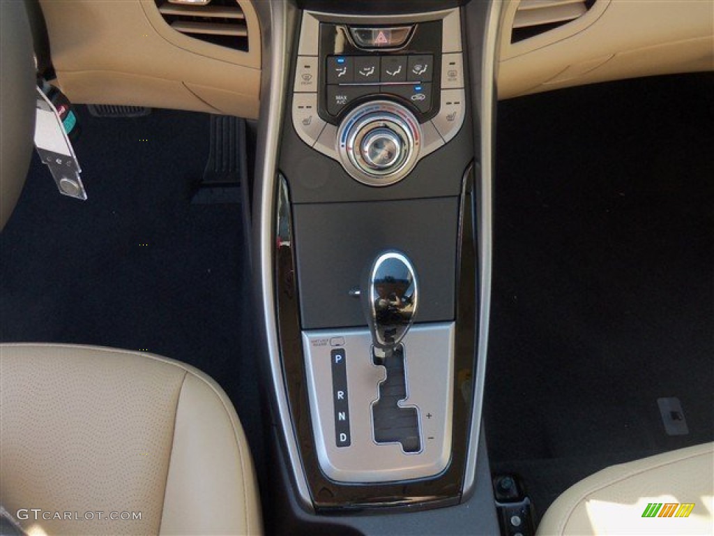 2013 Elantra GLS - Midnight Black / Beige photo #17