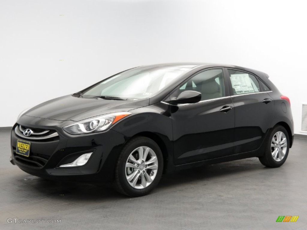 2013 Elantra GT - Black Noir Pearl / Beige photo #1