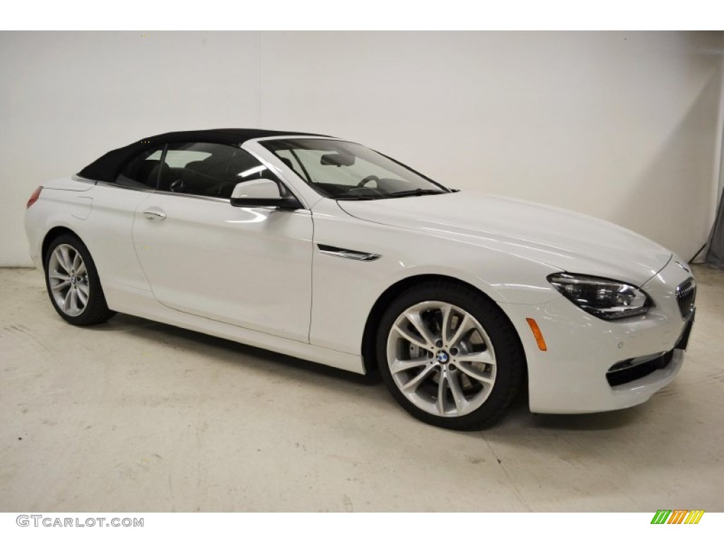 2013 6 Series 640i Convertible - Alpine White / Black photo #2