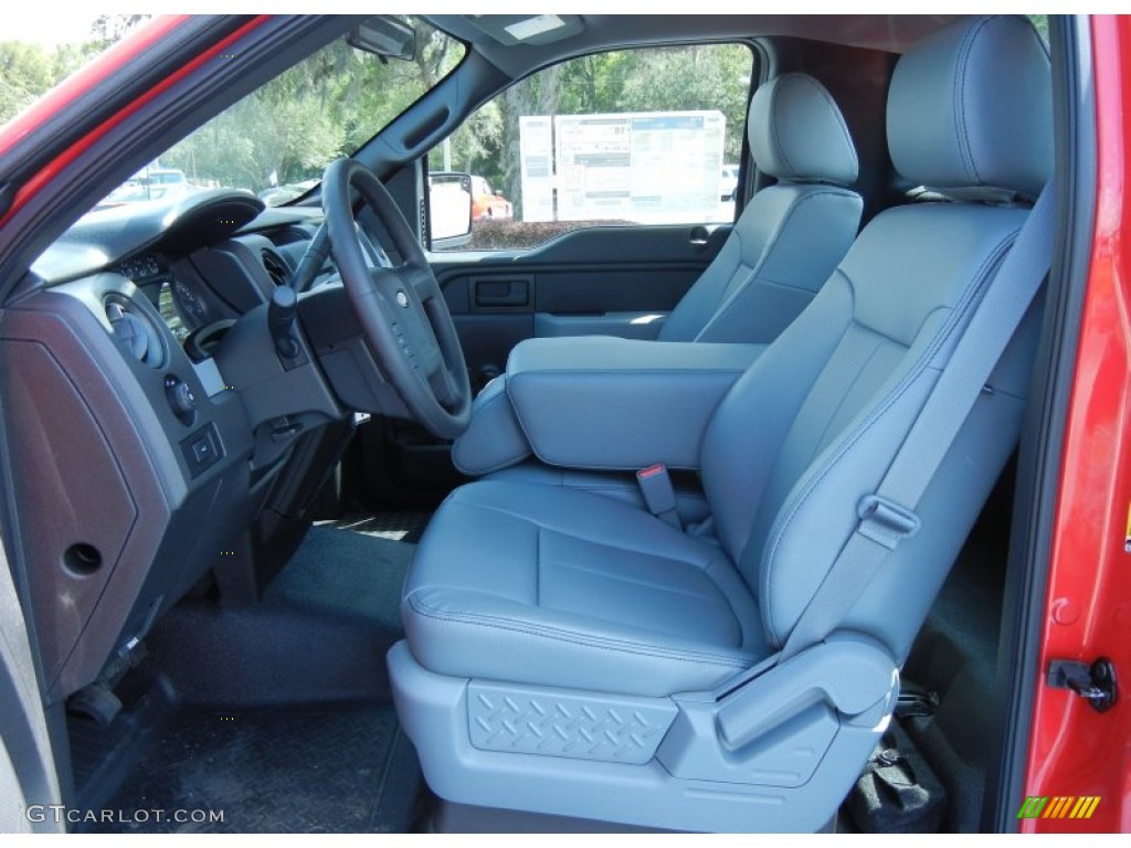 Steel Gray Interior 2013 Ford F150 XL Regular Cab Photo #80798730