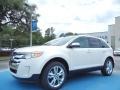 2013 White Platinum Tri-Coat Ford Edge SEL  photo #1