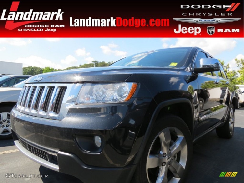 2011 Grand Cherokee Limited - Brilliant Black Crystal Pearl / Black/Light Frost Beige photo #1