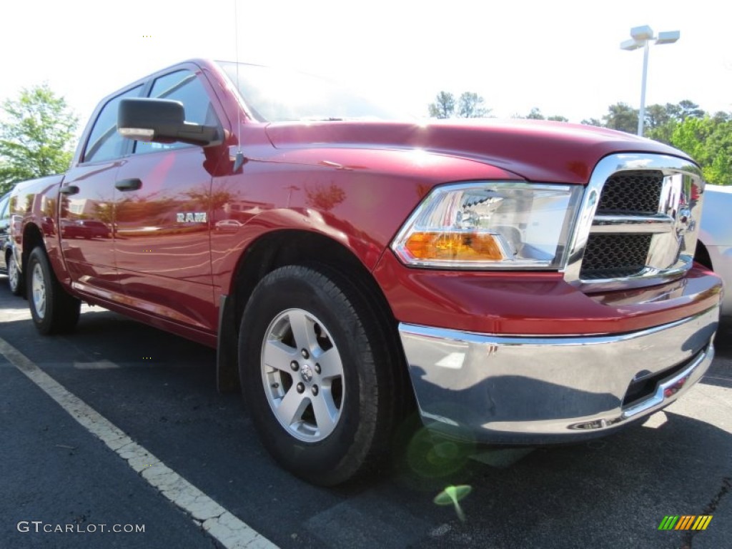 2009 Ram 1500 SLT Crew Cab - Inferno Red Crystal Pearl / Dark Slate/Medium Graystone photo #4