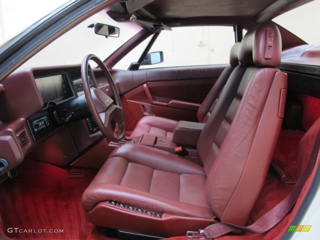 Red Interior 1989 Cadillac Allante Convertible Photo #80800568
