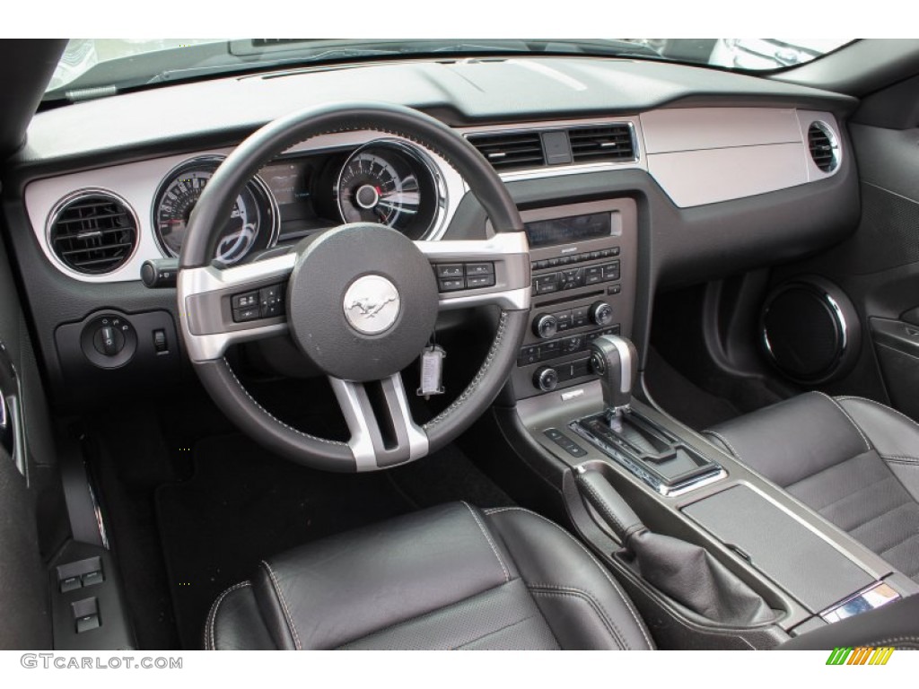 Charcoal Black Interior 2013 Ford Mustang V6 Premium Convertible Photo #80800672