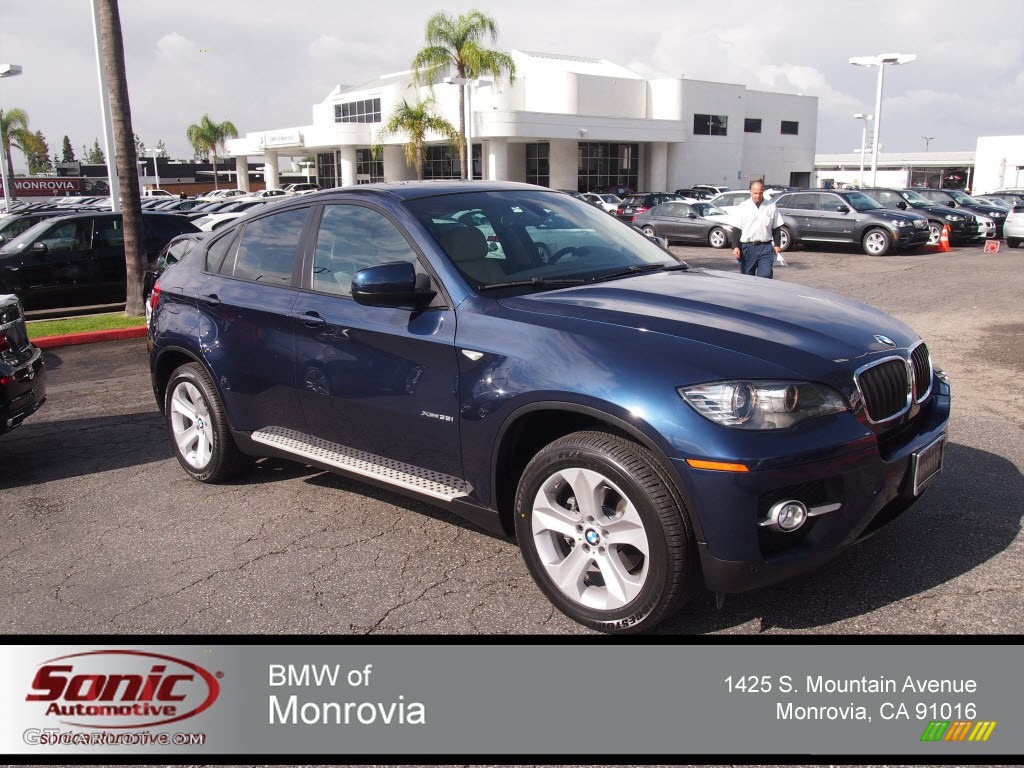 2011 X6 xDrive35i - Monaco Blue Metallic / Oyster photo #1