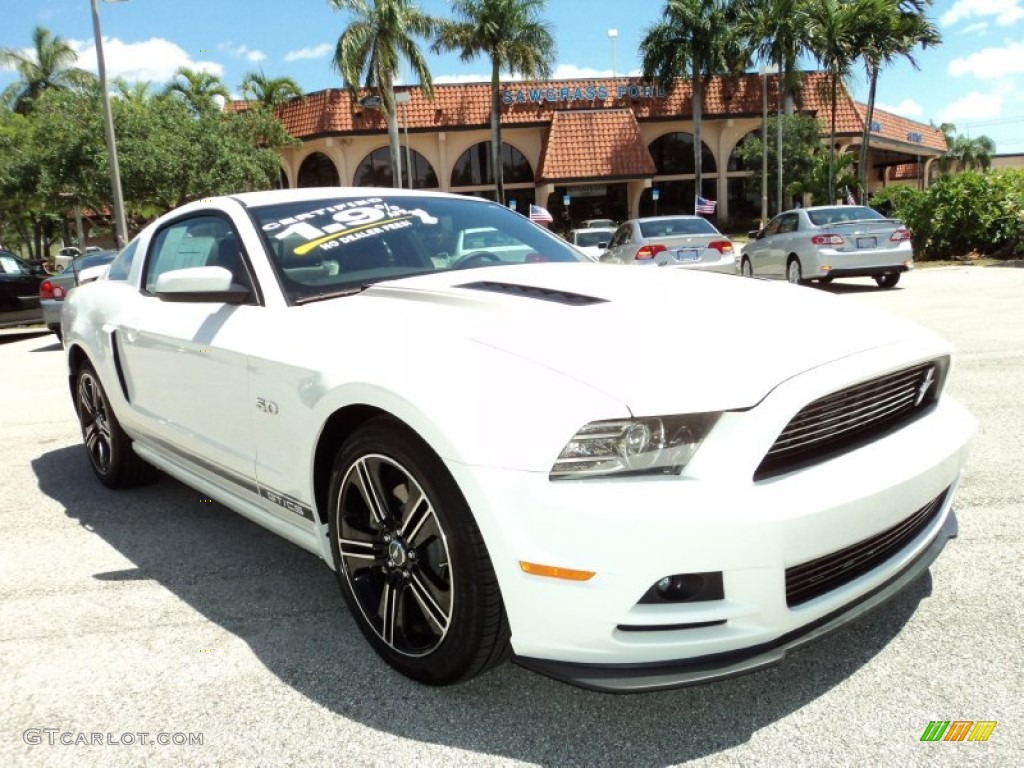 2013 Mustang GT/CS California Special Coupe - Performance White / California Special Charcoal Black/Miko-suede Inserts photo #1