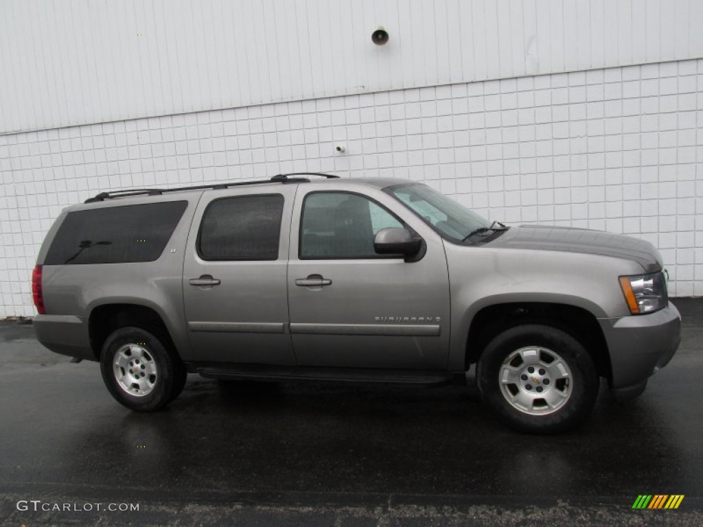 2009 Suburban LT 4x4 - Greystone Metallic / Ebony photo #2