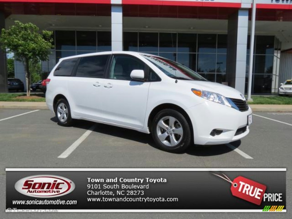 2012 Sienna  - Super White / Light Gray photo #1