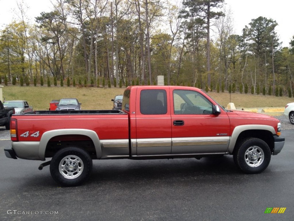 Victory Red 2001 Chevrolet Silverado 2500HD LS Extended Cab 4x4 Exterior Photo #80806343