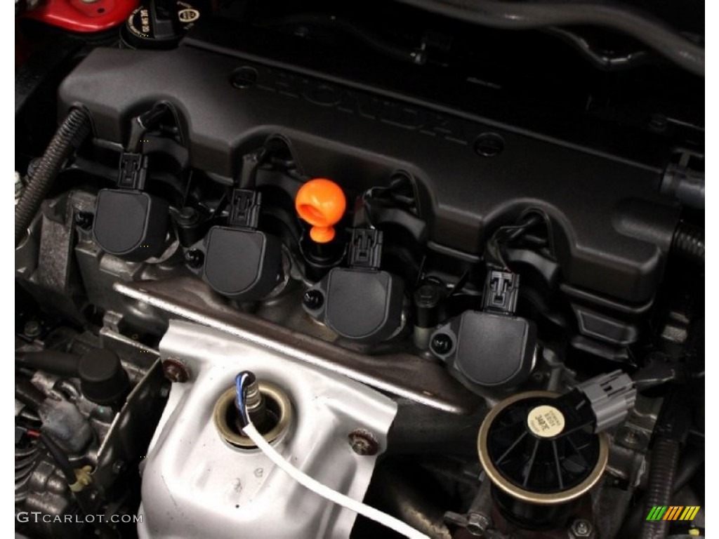 2008 Civic EX-L Coupe - Rallye Red / Black photo #7