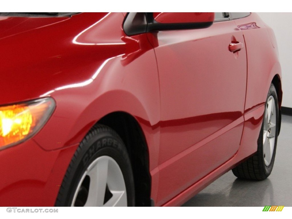 2008 Civic EX-L Coupe - Rallye Red / Black photo #13
