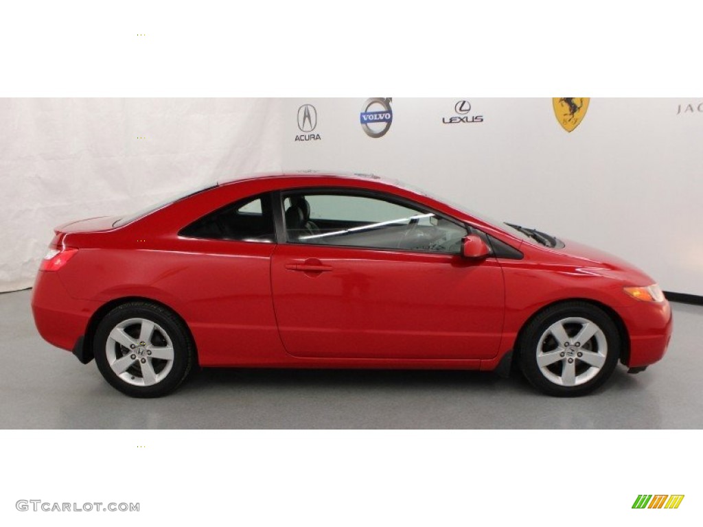 2008 Civic EX-L Coupe - Rallye Red / Black photo #16