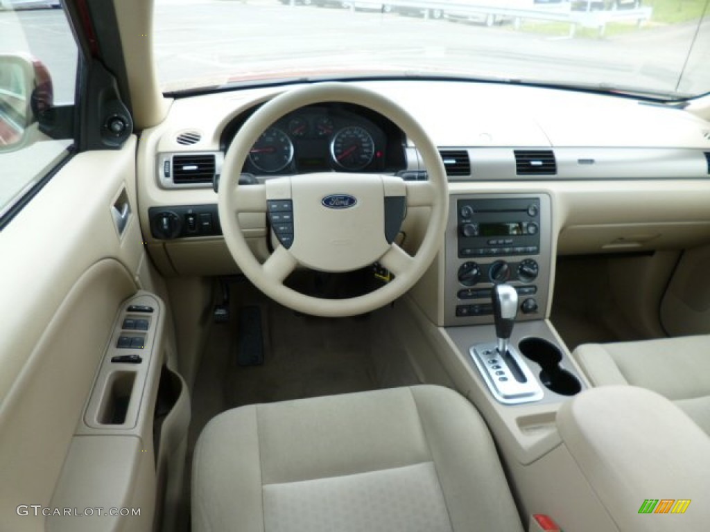 2005 Ford Five Hundred SE AWD Pebble Beige Dashboard Photo #80809144