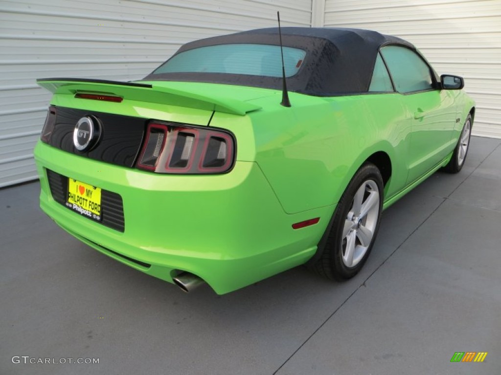 2013 Mustang GT Premium Convertible - Gotta Have It Green / Charcoal Black photo #4