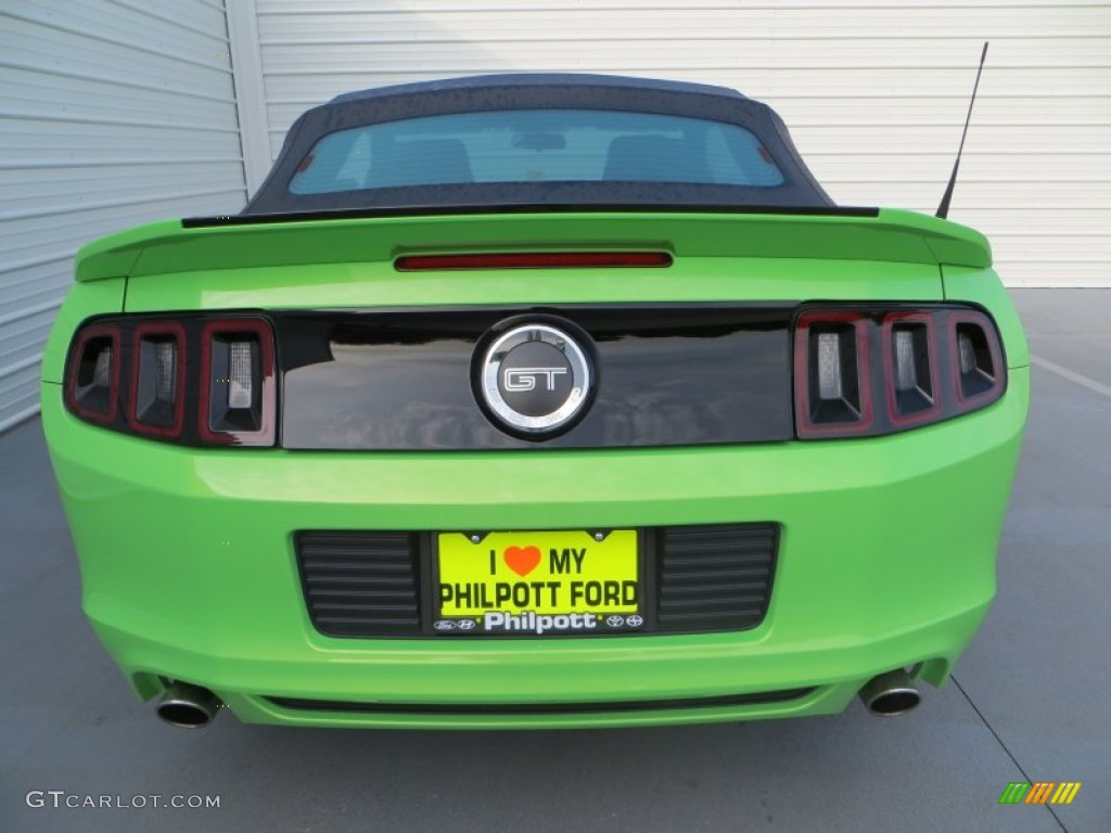 2013 Mustang GT Premium Convertible - Gotta Have It Green / Charcoal Black photo #5