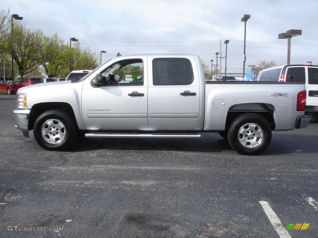 Silver Ice Metallic 2012 Chevrolet Silverado 1500 LT Crew Cab 4x4 Exterior Photo #80812090