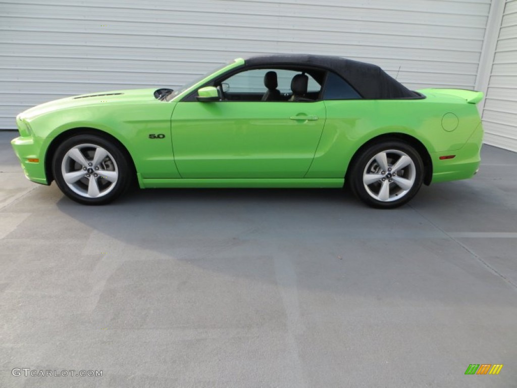 2013 Mustang GT Premium Convertible - Gotta Have It Green / Charcoal Black photo #6