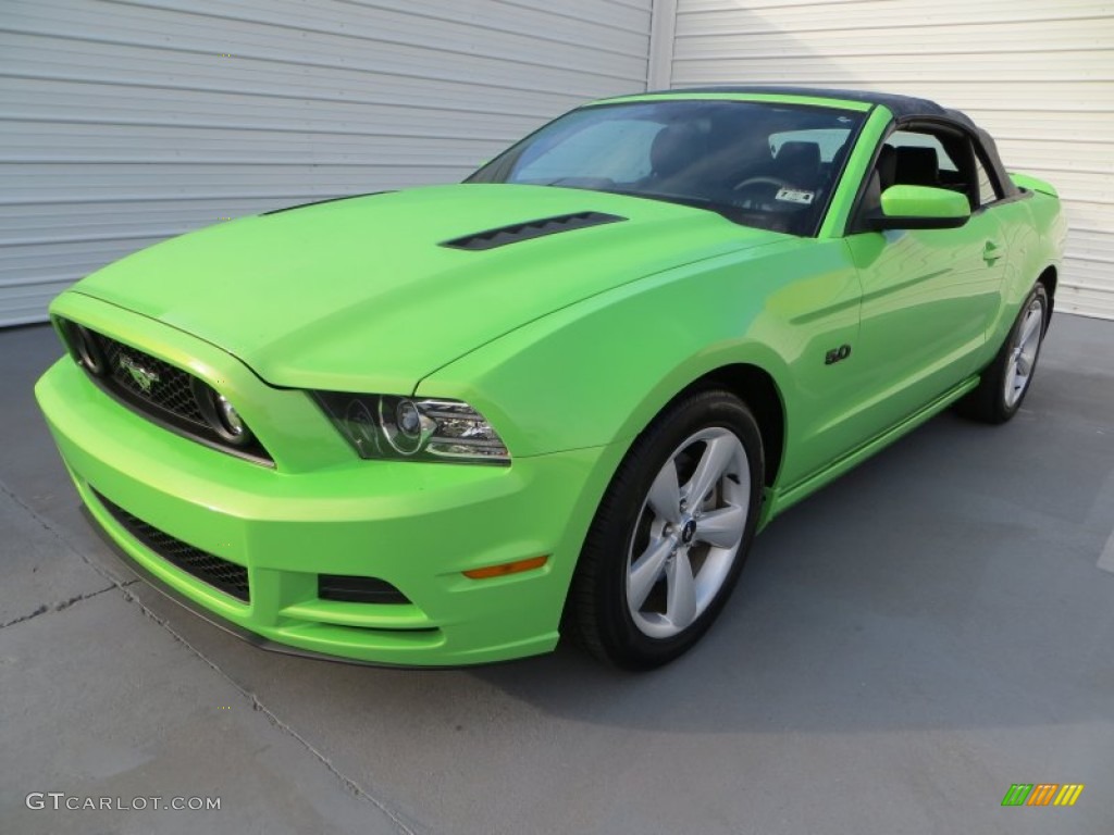 2013 Mustang GT Premium Convertible - Gotta Have It Green / Charcoal Black photo #7
