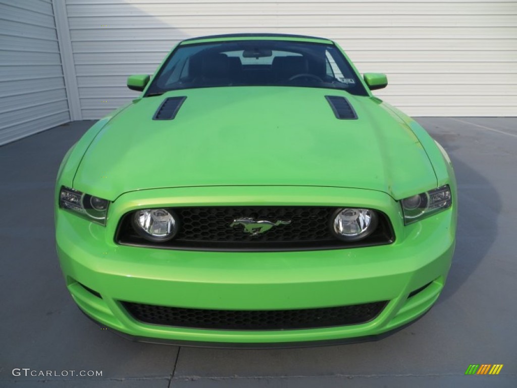 2013 Mustang GT Premium Convertible - Gotta Have It Green / Charcoal Black photo #8