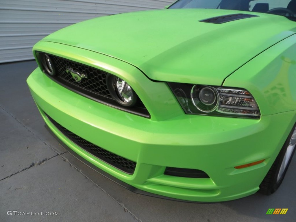 2013 Mustang GT Premium Convertible - Gotta Have It Green / Charcoal Black photo #10
