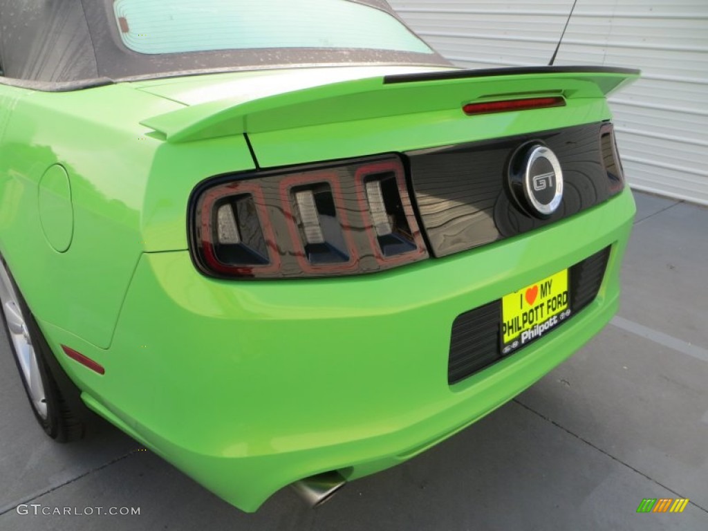 2013 Mustang GT Premium Convertible - Gotta Have It Green / Charcoal Black photo #19