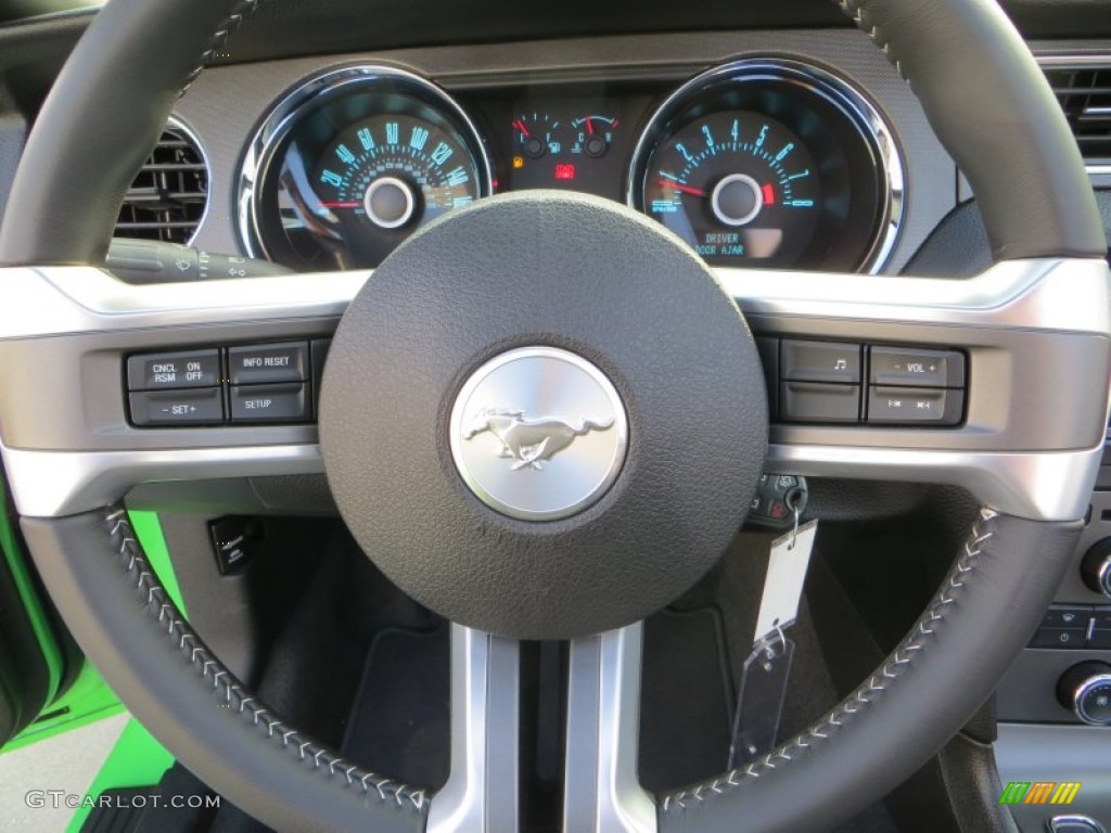 2013 Mustang GT Premium Convertible - Gotta Have It Green / Charcoal Black photo #36