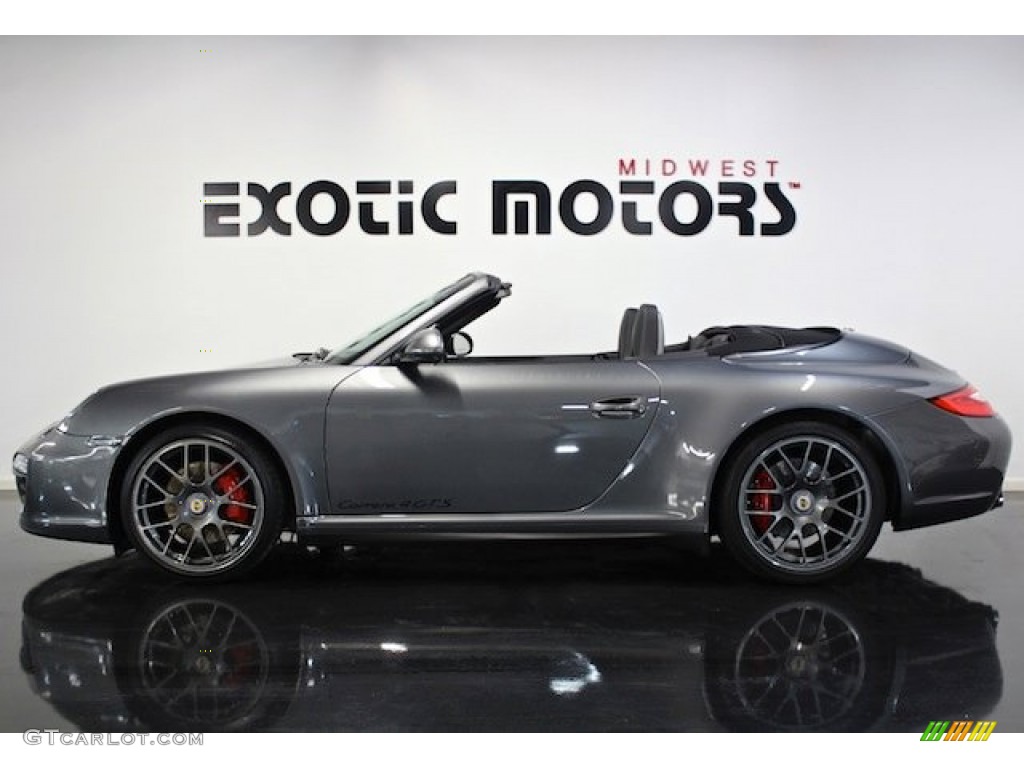 2012 911 Carrera 4 GTS Cabriolet - Meteor Grey Metallic / Black photo #1