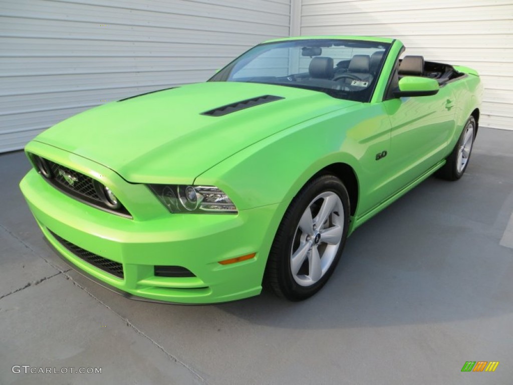 2013 Mustang GT Premium Convertible - Gotta Have It Green / Charcoal Black photo #41