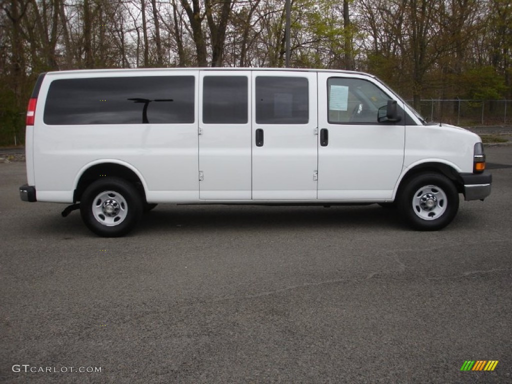 Black 2012 Chevrolet Express LT 3500 Passenger Van Exterior Photo #80813158