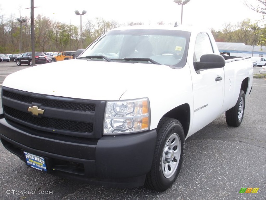 2008 Silverado 1500 Work Truck Regular Cab - Summit White / Dark Titanium photo #1