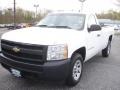 2008 Summit White Chevrolet Silverado 1500 Work Truck Regular Cab  photo #1