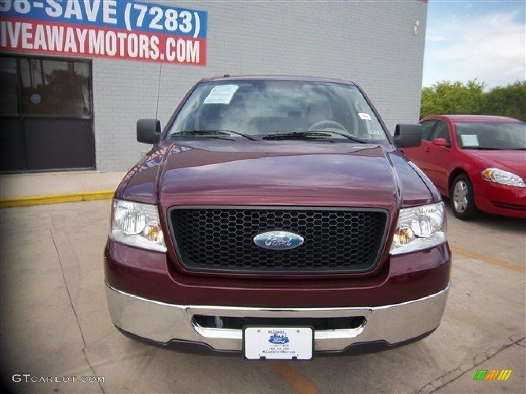 2006 F150 XLT SuperCrew - Dark Toreador Red Metallic / Tan photo #2