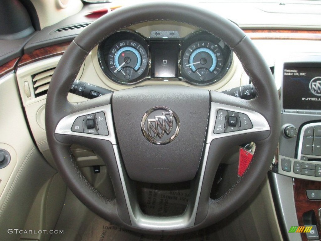 2013 Buick LaCrosse FWD Cashmere Steering Wheel Photo #80816940