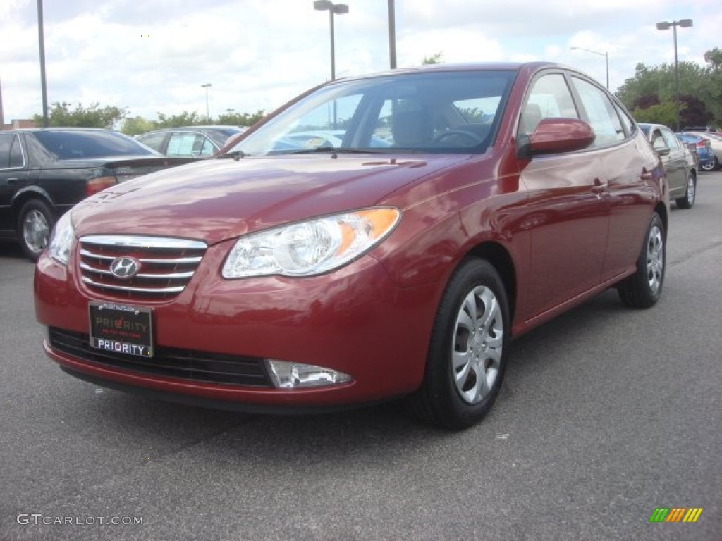 2010 Elantra GLS - Apple Red Pearl / Beige photo #1