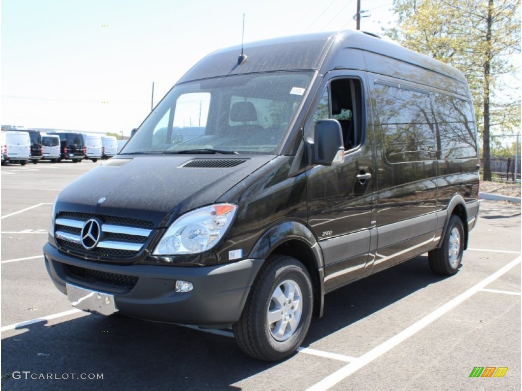 2013 Sprinter 2500 High Roof Passenger Van - Jet Black / Lima Black Fabric photo #1