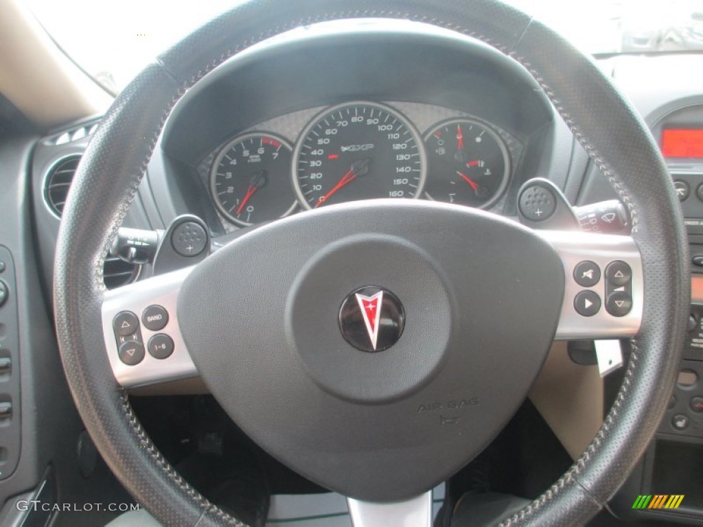 2008 Pontiac Grand Prix GXP Sedan Ebony Steering Wheel Photo #80822544
