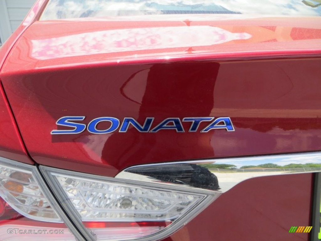 2013 Sonata Hybrid Limited - Venetian Red Pearl / Camel photo #6