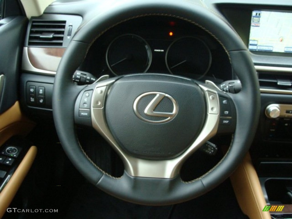 2013 Lexus GS 350 AWD Flaxen Steering Wheel Photo #80823955