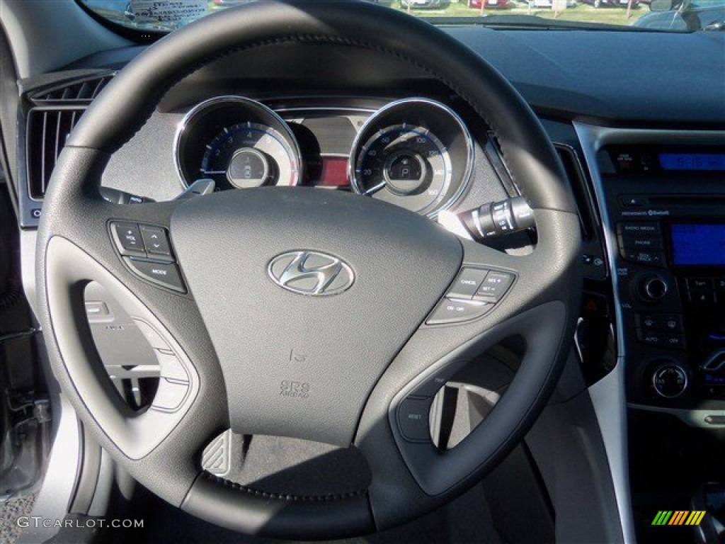 2013 Hyundai Sonata Limited 2.0T Gray Steering Wheel Photo #80828992