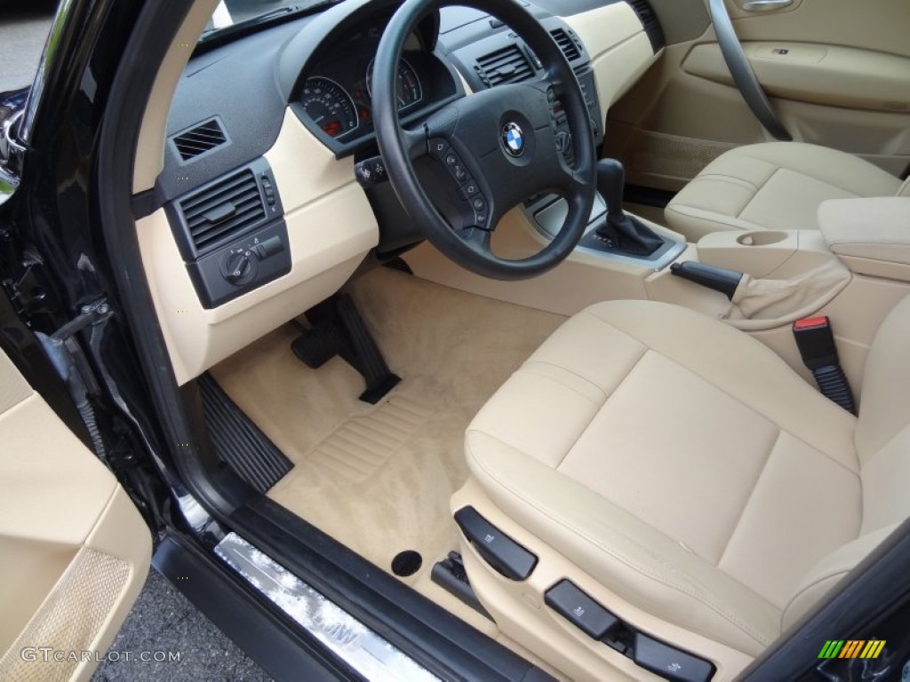 Sand Beige Interior 2005 BMW X3 2.5i Photo #80828998