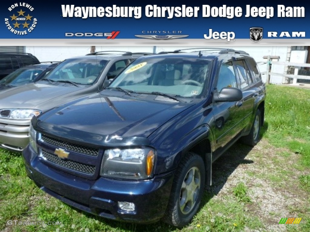 2008 TrailBlazer LS 4x4 - Imperial Blue Metallic / Light Gray photo #1