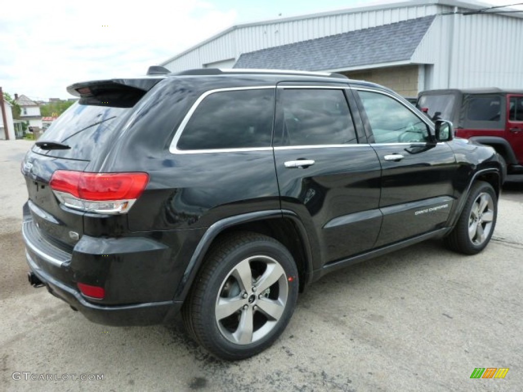 2014 Grand Cherokee Overland 4x4 - Brilliant Black Crystal Pearl / Overland Nepal Jeep Brown Light Frost photo #5