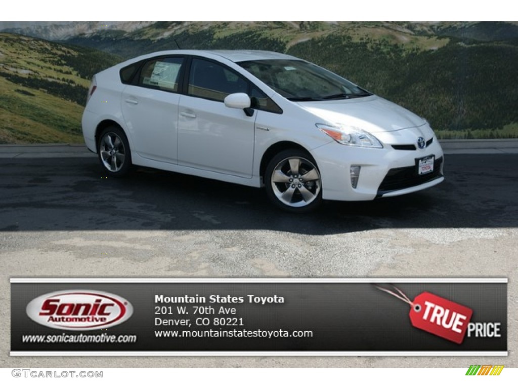 2013 Prius Persona Series Hybrid - Blizzard White Pearl / Dark Gray photo #1