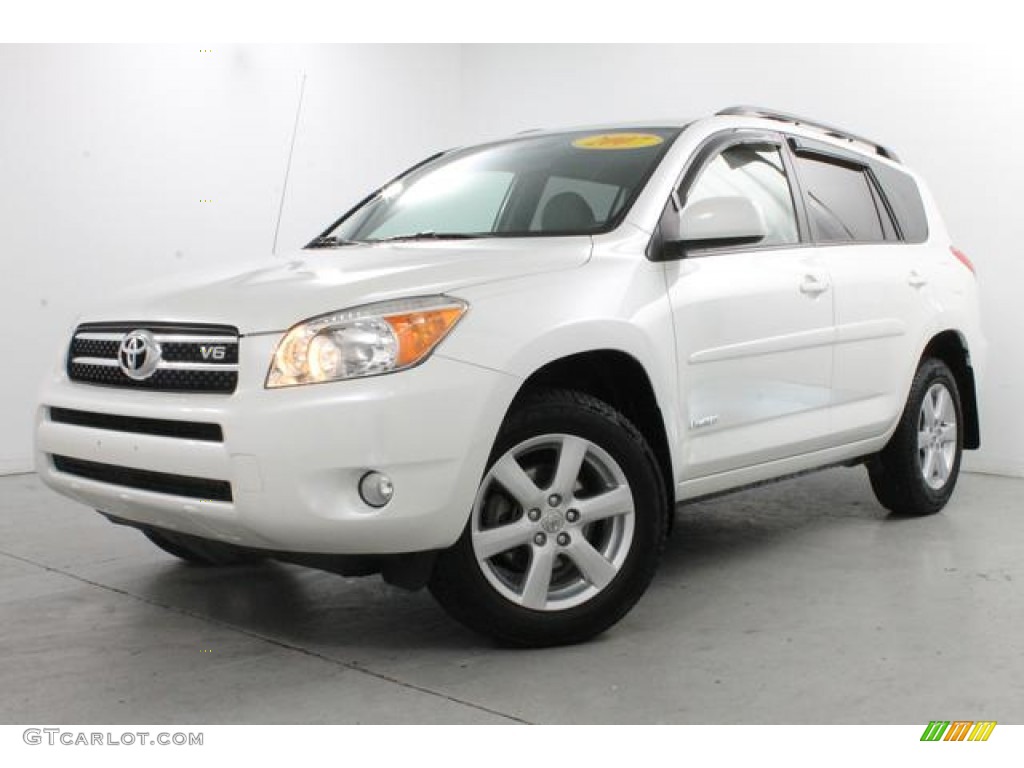 2007 RAV4 Limited 4WD - Blizzard White Pearl / Taupe photo #1