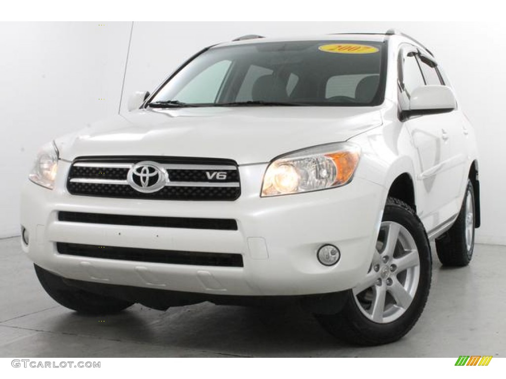2007 RAV4 Limited 4WD - Blizzard White Pearl / Taupe photo #2