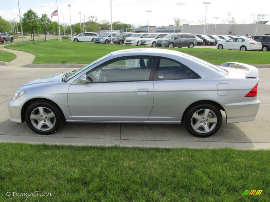 2004 Civic EX Coupe - Satin Silver Metallic / Black photo #6