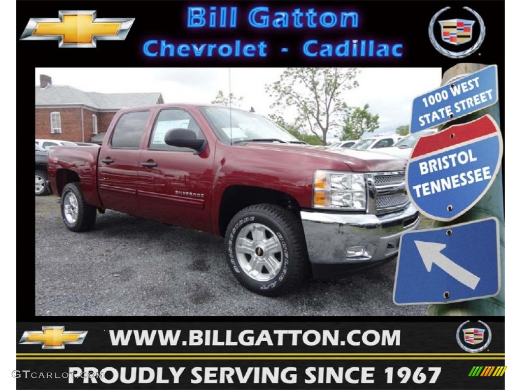 2013 Silverado 1500 LT Crew Cab 4x4 - Deep Ruby Metallic / Ebony photo #1